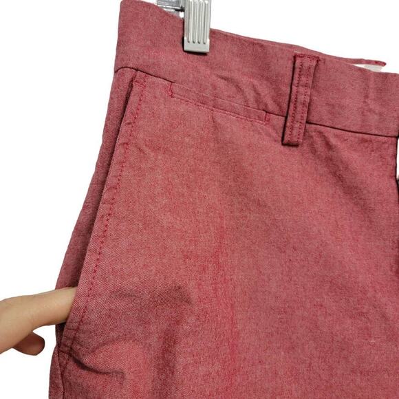 Old Navy Mens Red Flat Front Shorts 32 Ultimate Slim Built in Flex RN# 54023 635 - Picture 3 of 11